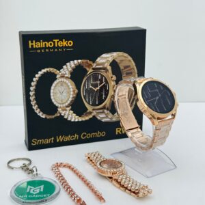 HainoTeko RW-17 Smart Watch Combo Round shape smart watch with HD screen display.