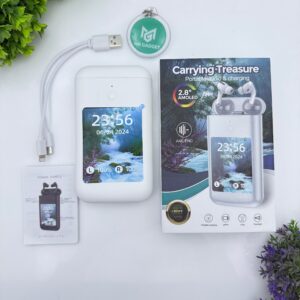 TF20 Box 3in1 Earbuds With Power Bank & Multimedia Display